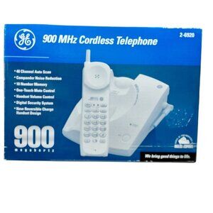 Vintage NOB GE 900 MHz Cordless Telephone 2-6920R With Noise Reduction 2001